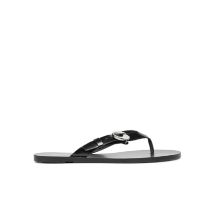 Sandália Feminina Com Logo Flip Flops - Preto