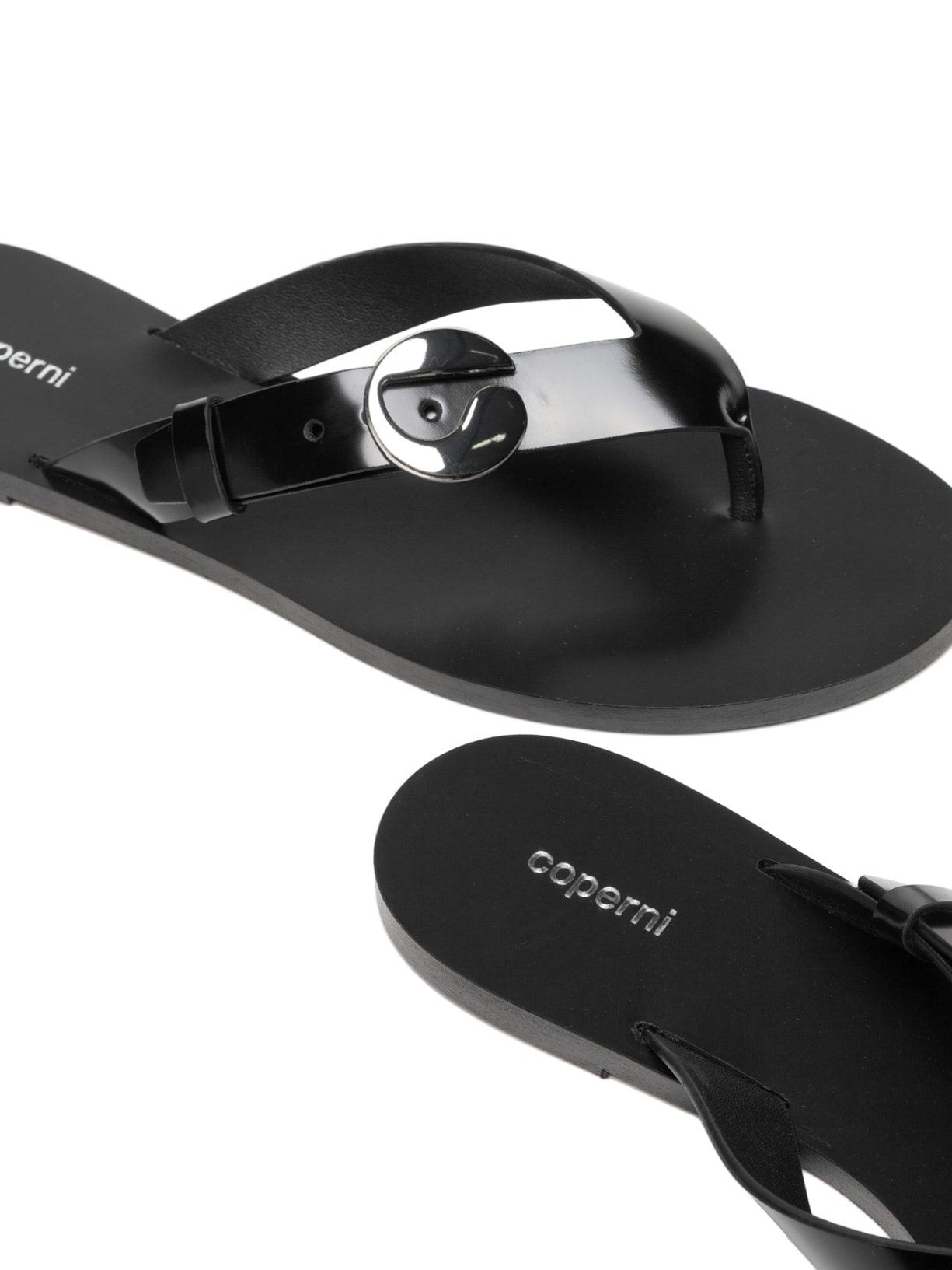 Sandália Feminina Com Logo Flip Flops Preto Coperni