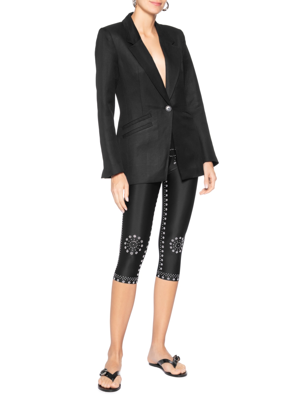 Sandália Feminina Com Logo Flip Flops Preto Coperni