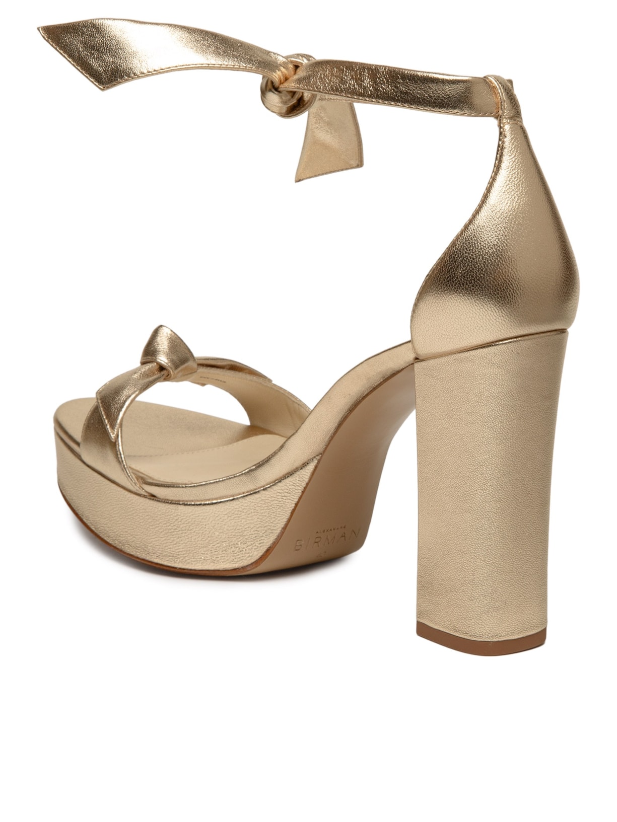 Sandália Feminina com Salto Mabeleh Dourado Alexandre Birman