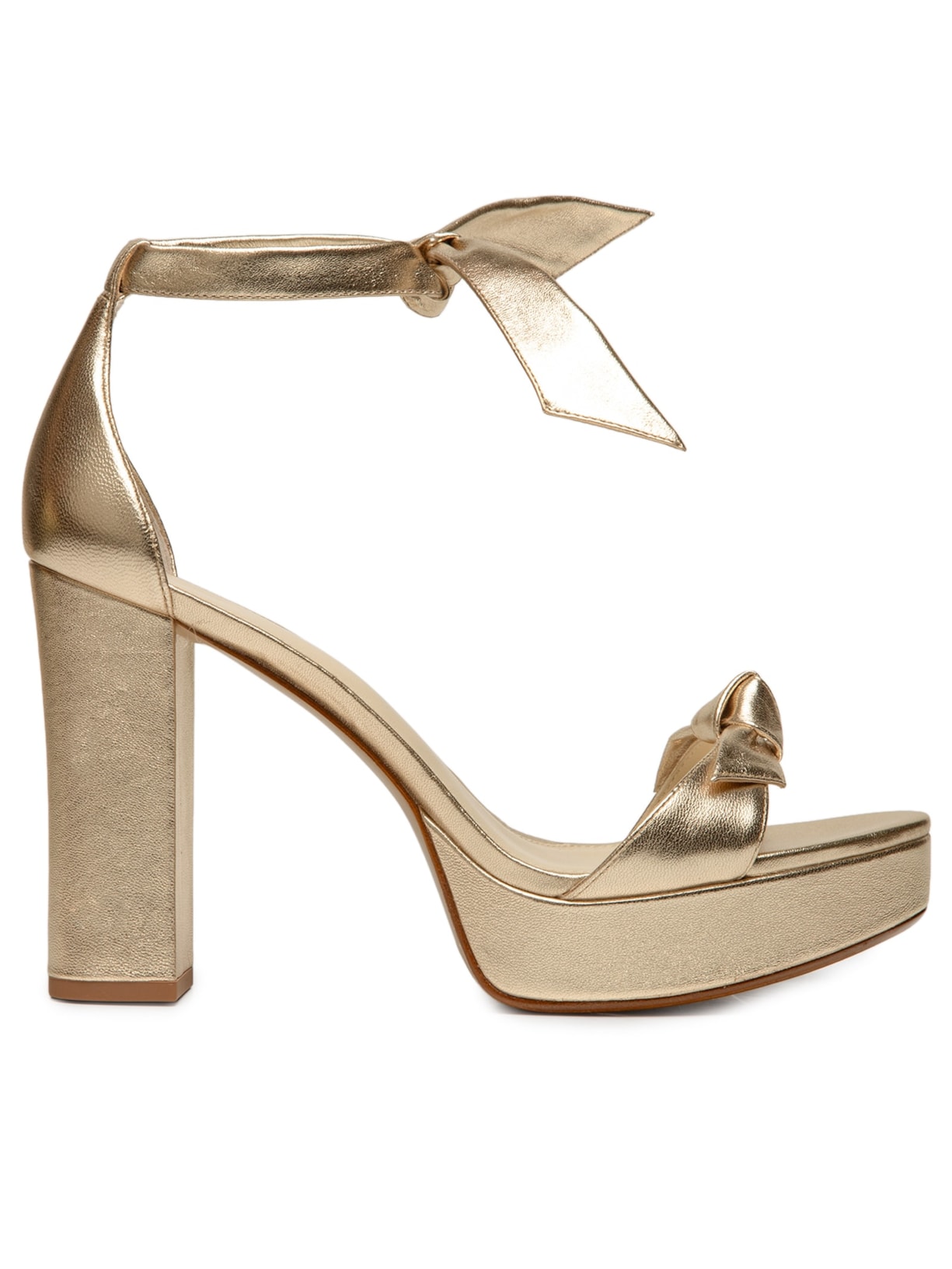 Sandália Feminina com Salto Mabeleh Dourado Alexandre Birman