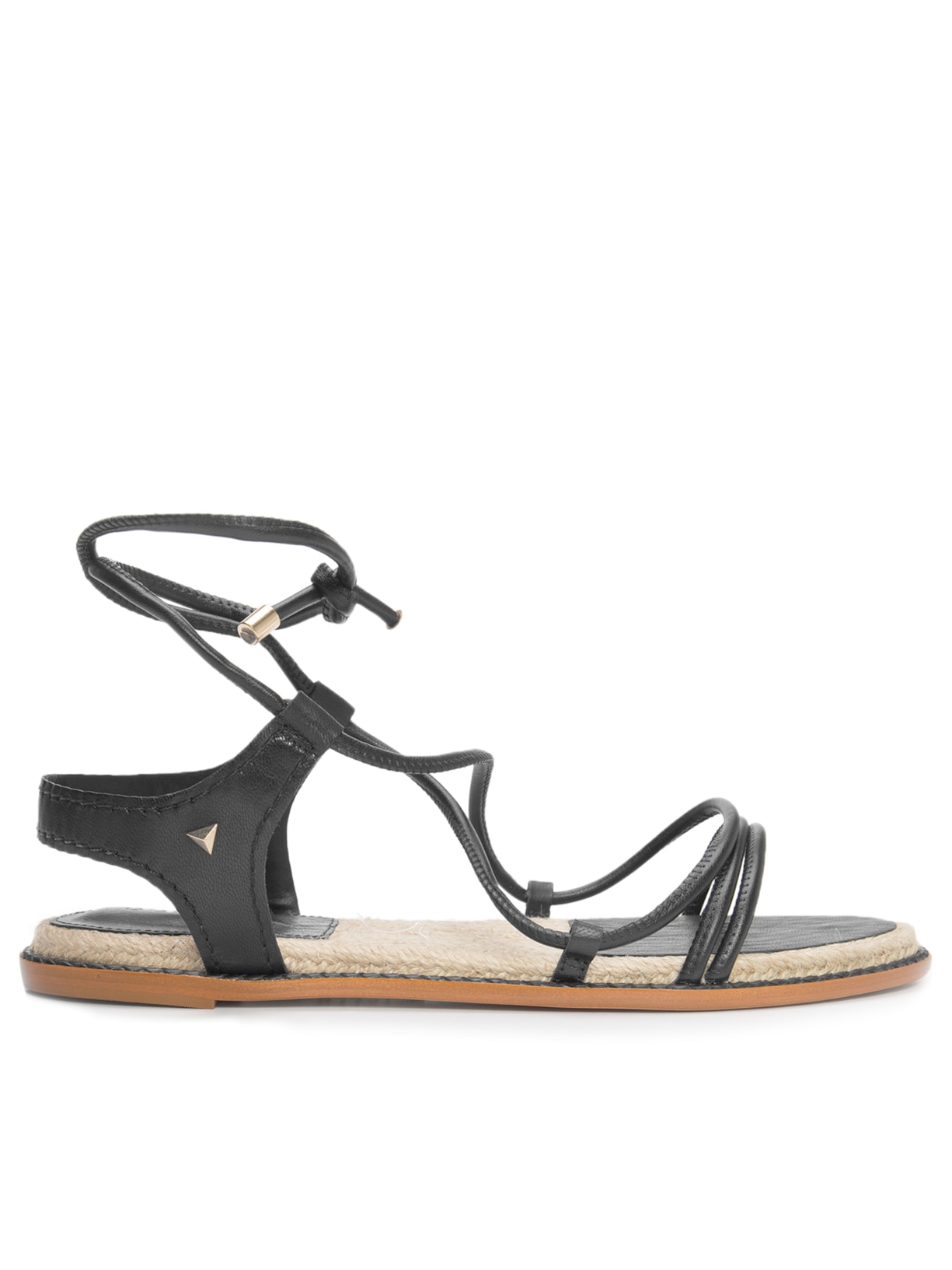 Sandália Feminina Corda Amarração - Preto