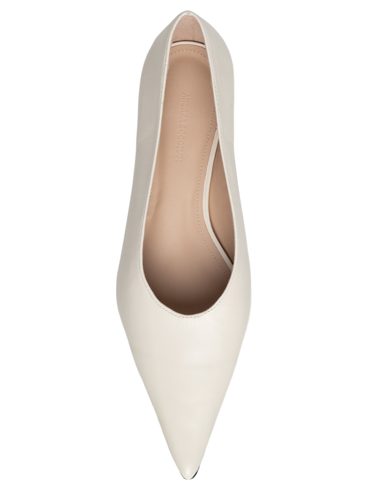 Sandália Feminina Couro Mamery Branco Andrea Bogosian