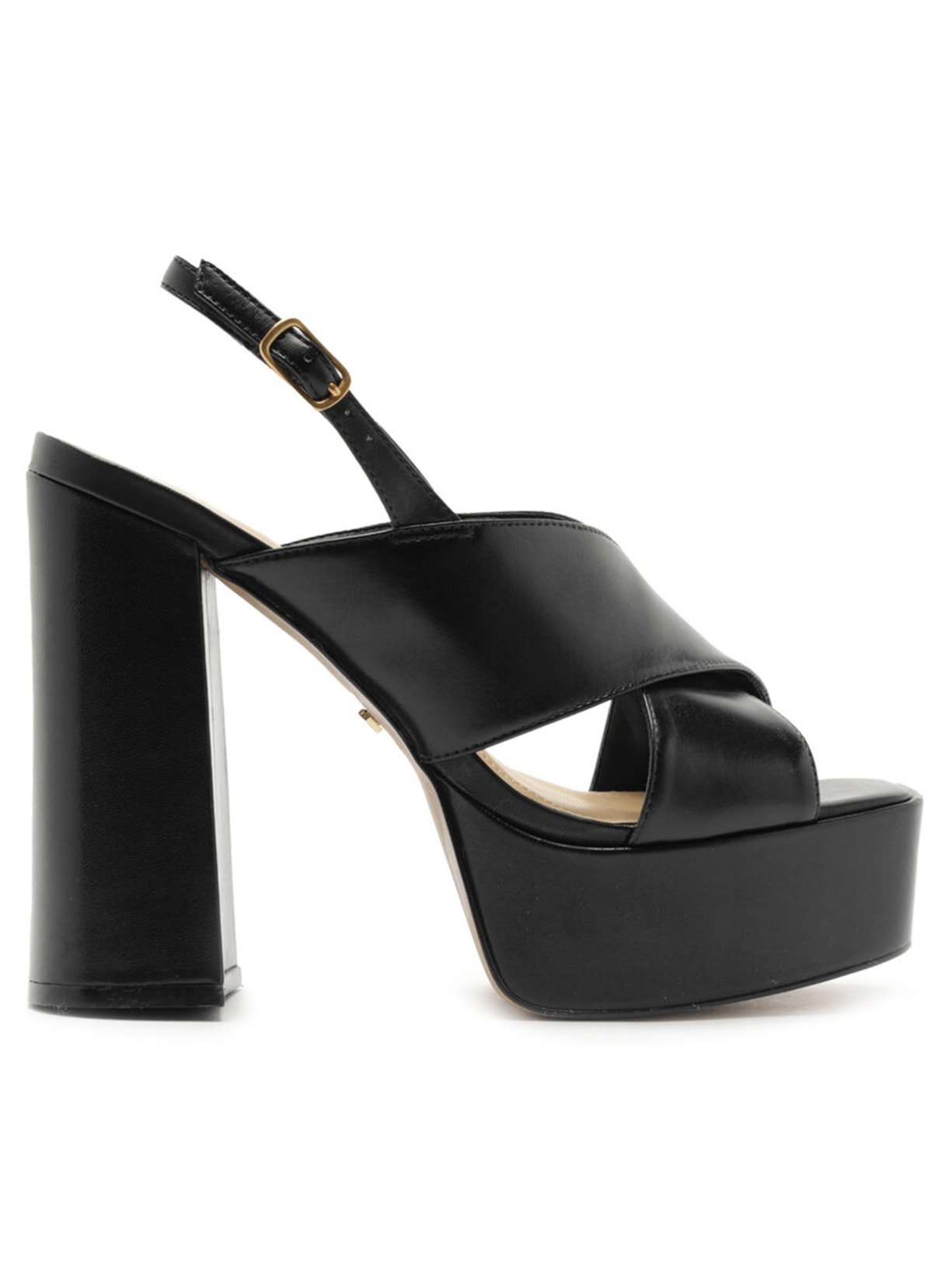 Sandália Feminina Couro Meia Pata - Preto