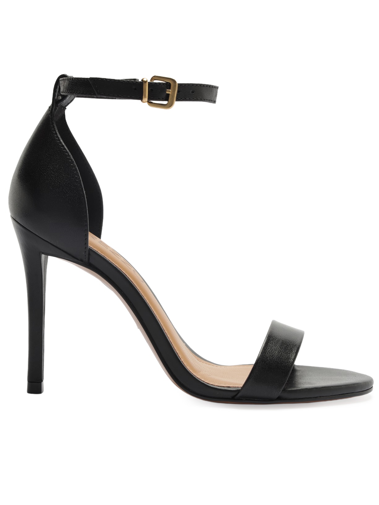 Sandália Feminina Couro Salto Alto Fino Isabelli Preto Arezzo