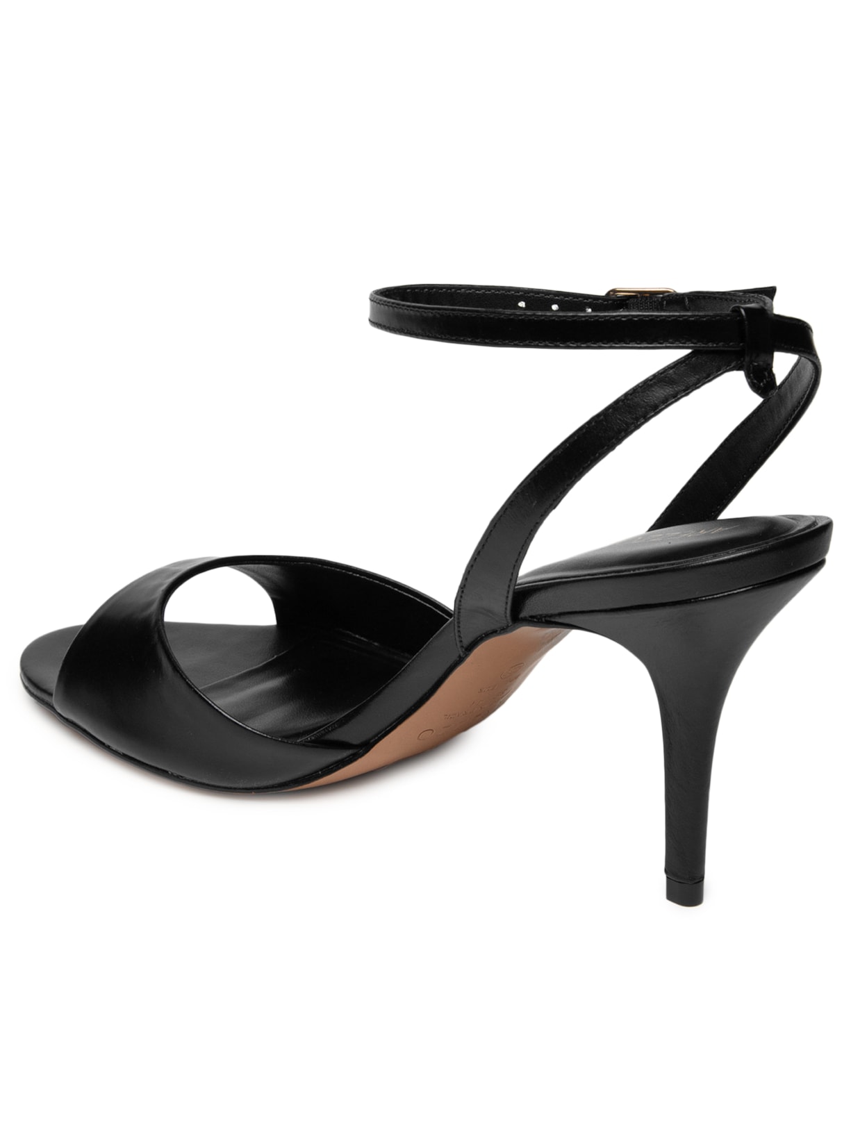 Sandália Feminina Couro Salto Fino Preto Arezzo