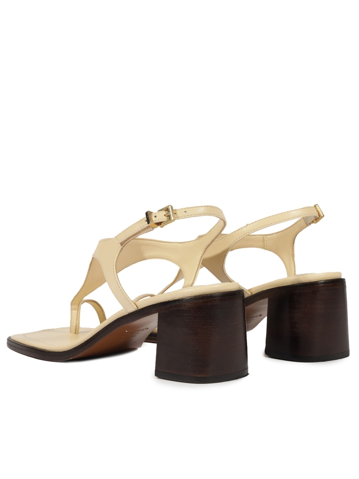 Sandália Feminina Couro Salto Médio Bloco Branco Schutz