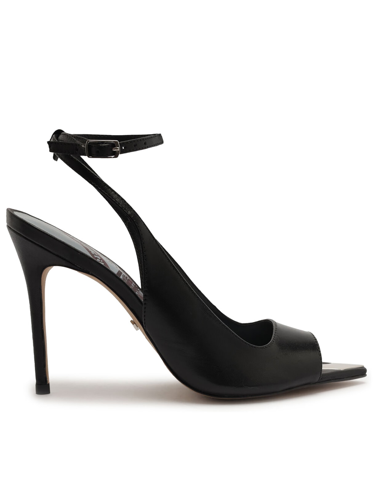 Sandália Feminina Couro Semi Fechada - Preta