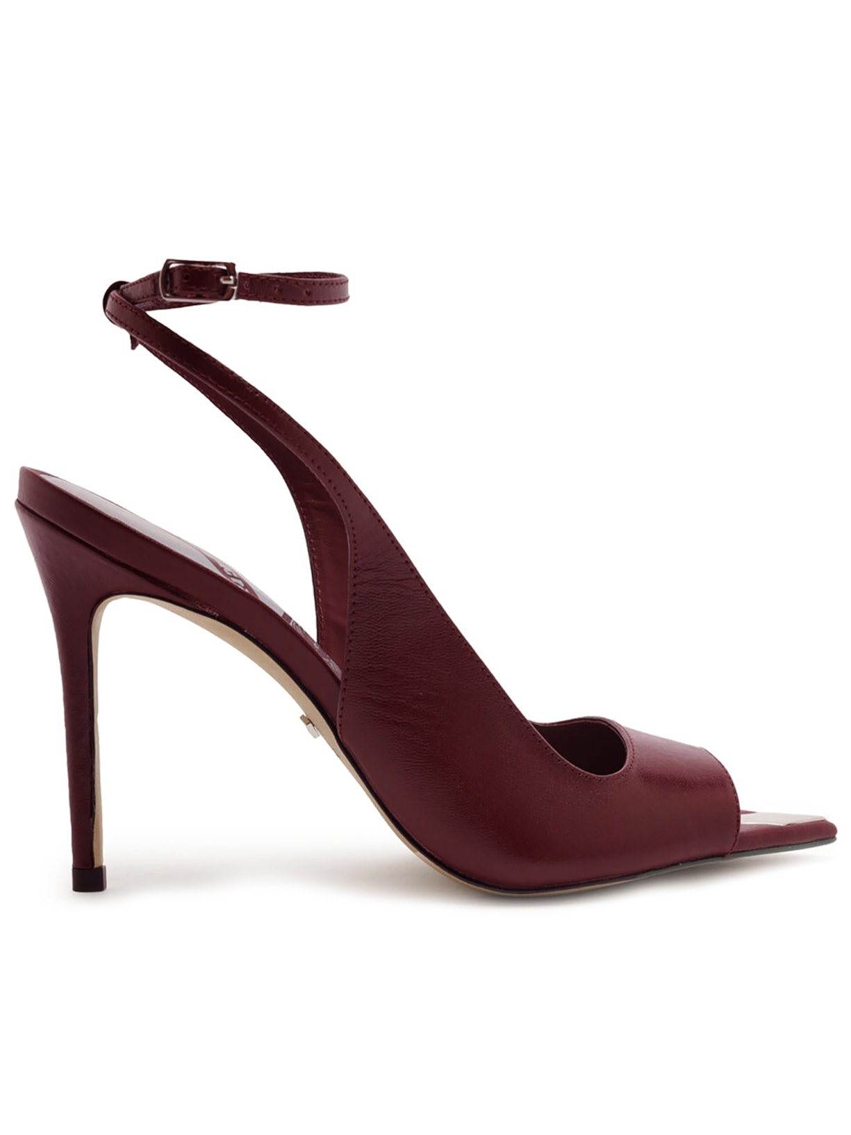 Sandália Feminina Couro Semi Fechada - Vermelho