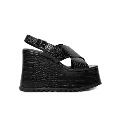 Sandália Feminina Croco Dacar - Preto