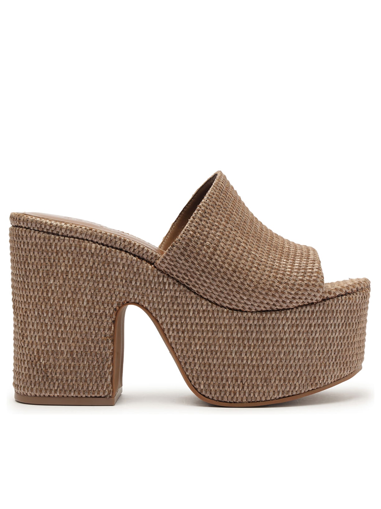 Sandália Feminina Dalle Cutout Casual Ráfia - Marrom