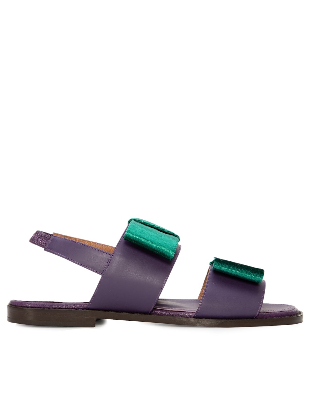 Sandália Feminina Daniela Rasteira Laços - Roxo