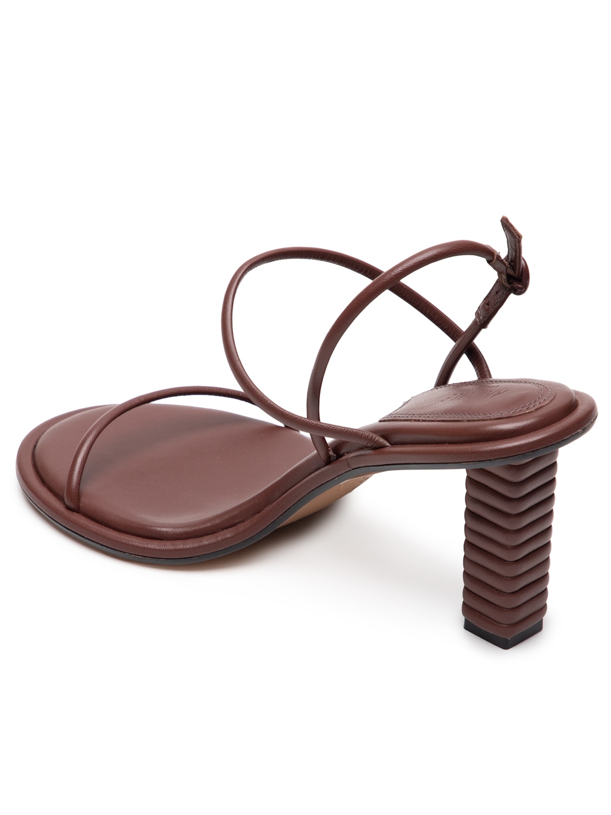 Sandália Feminina De Couro Clássica Marrom Animale