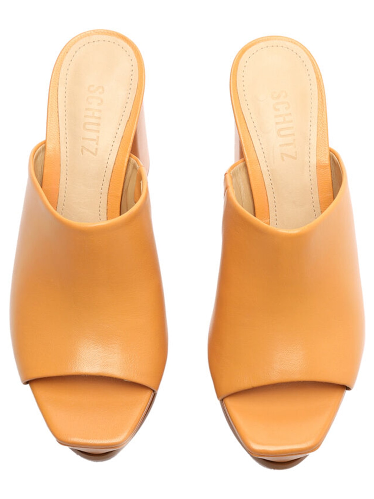 Sandália Feminina Deluxe Nappa Laranja Schutz