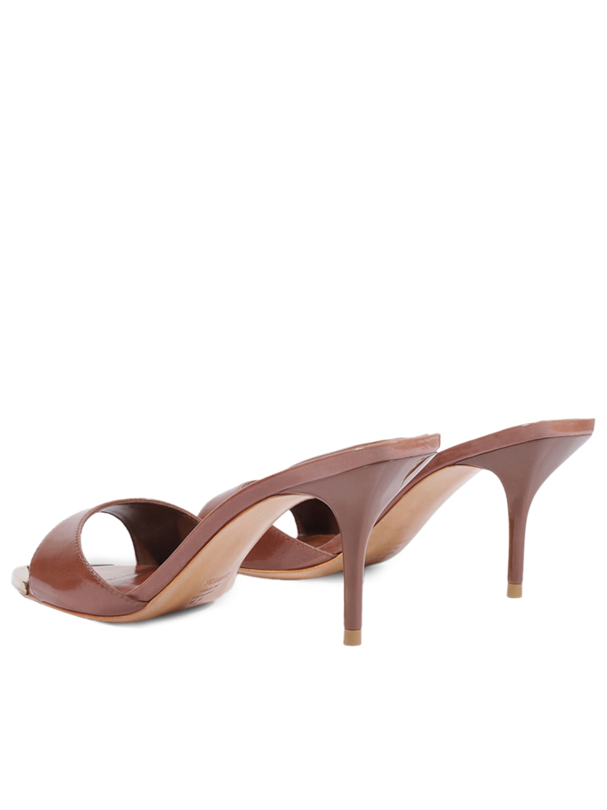 Sandália Feminina Elodie Chrome Couro Marrom Schutz