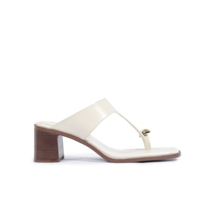 Sandália Feminina Elysa Mule Couro - Branco 
