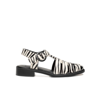 Sandália Feminina Fisherman Pêlo - Animal Print