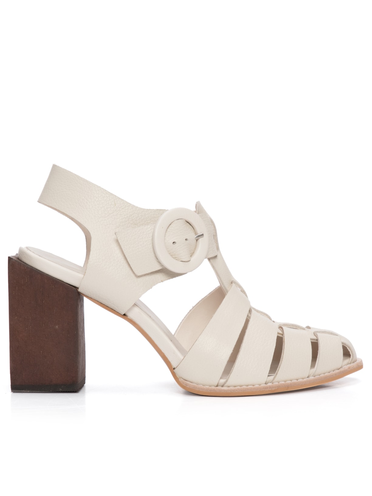 Sandália Feminina Fisherman Salto - Off White