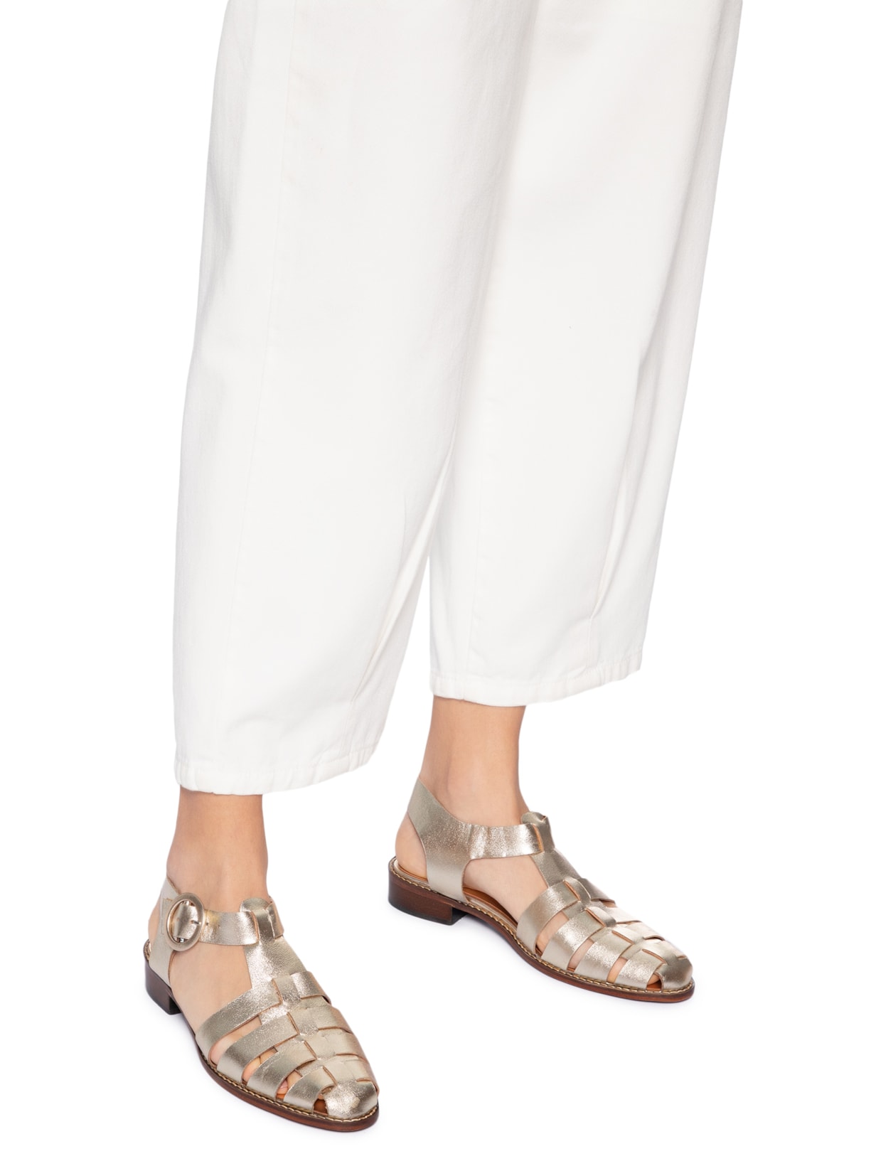 Sandália Feminina Fisherman Sandal Dourado Manolita