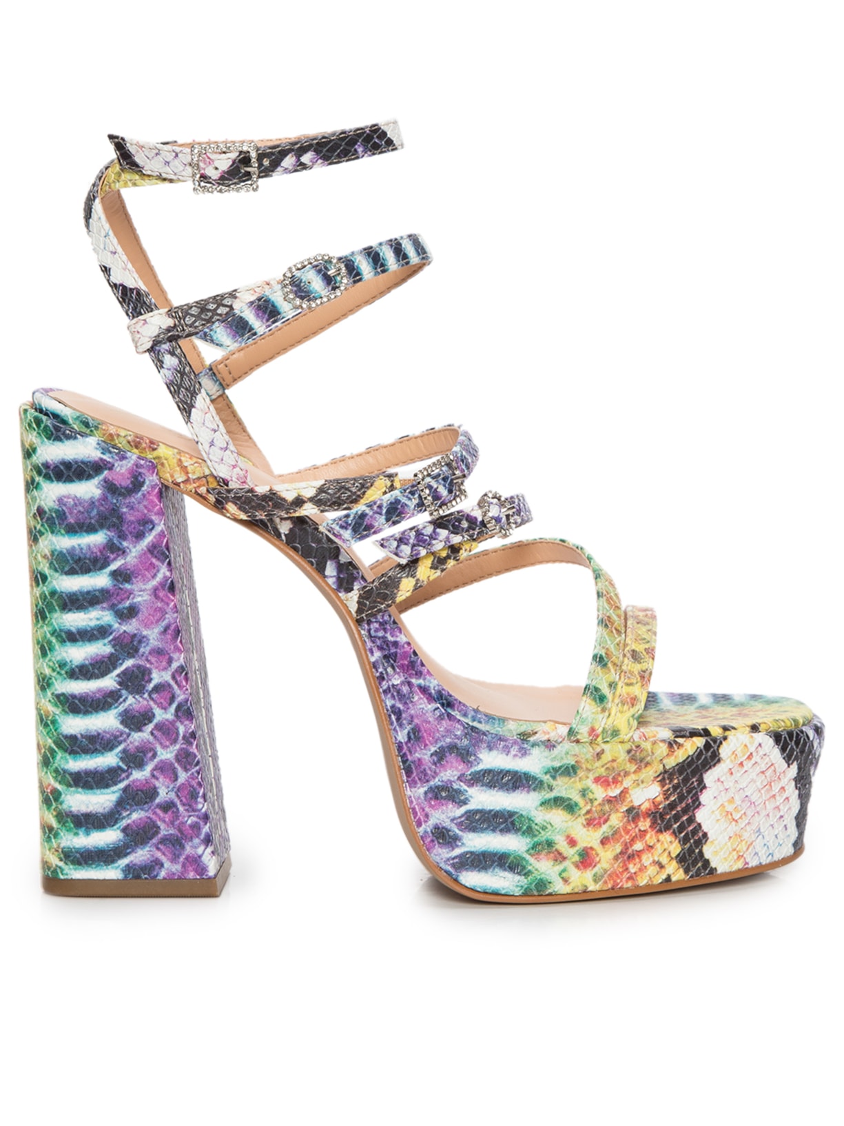 Sandália Feminina Fl Snake Multi - Animal Print