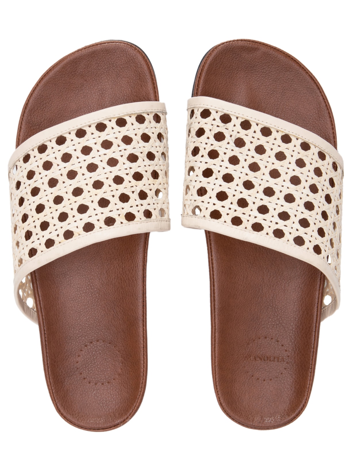 Sandália Feminina Flat Bk Palhoça Marrom Manolita