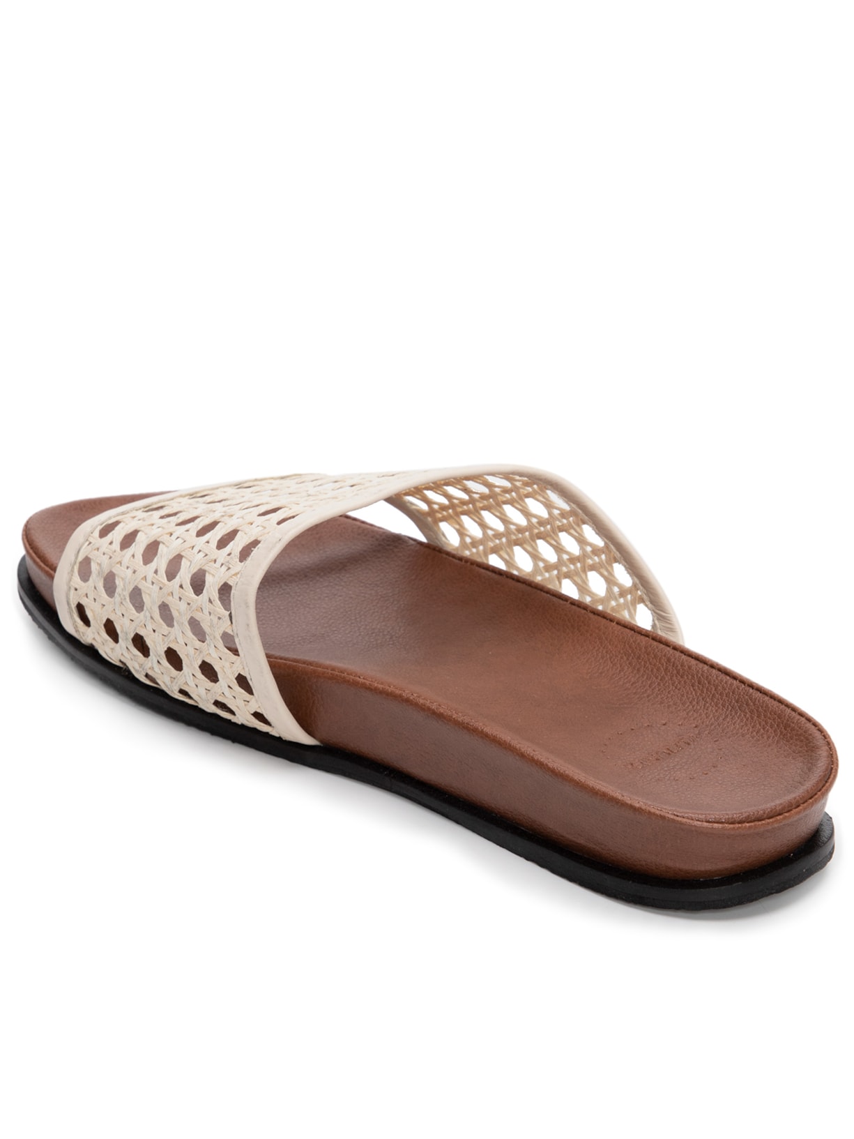 Sandália Feminina Flat Bk Palhoça Marrom Manolita
