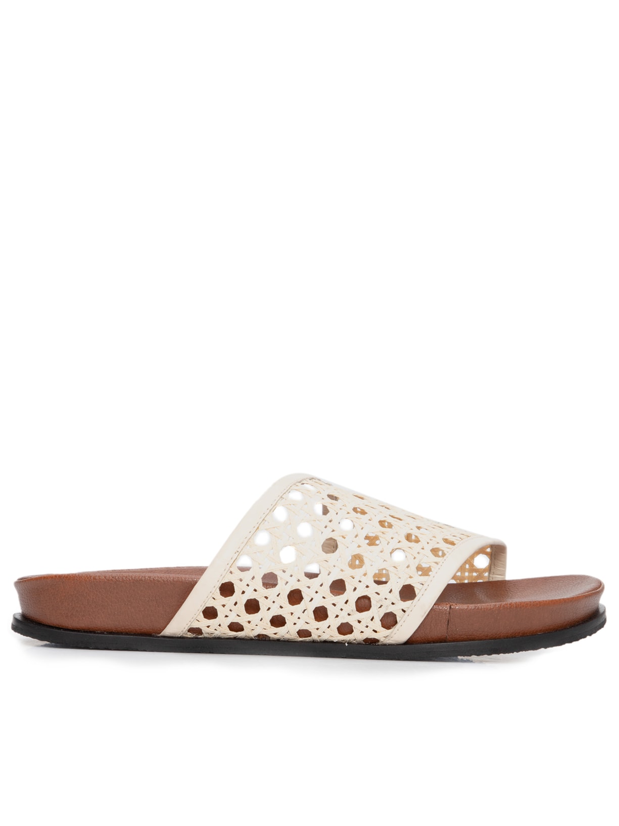 Sandália Feminina Flat Bk Palhoça - Marrom