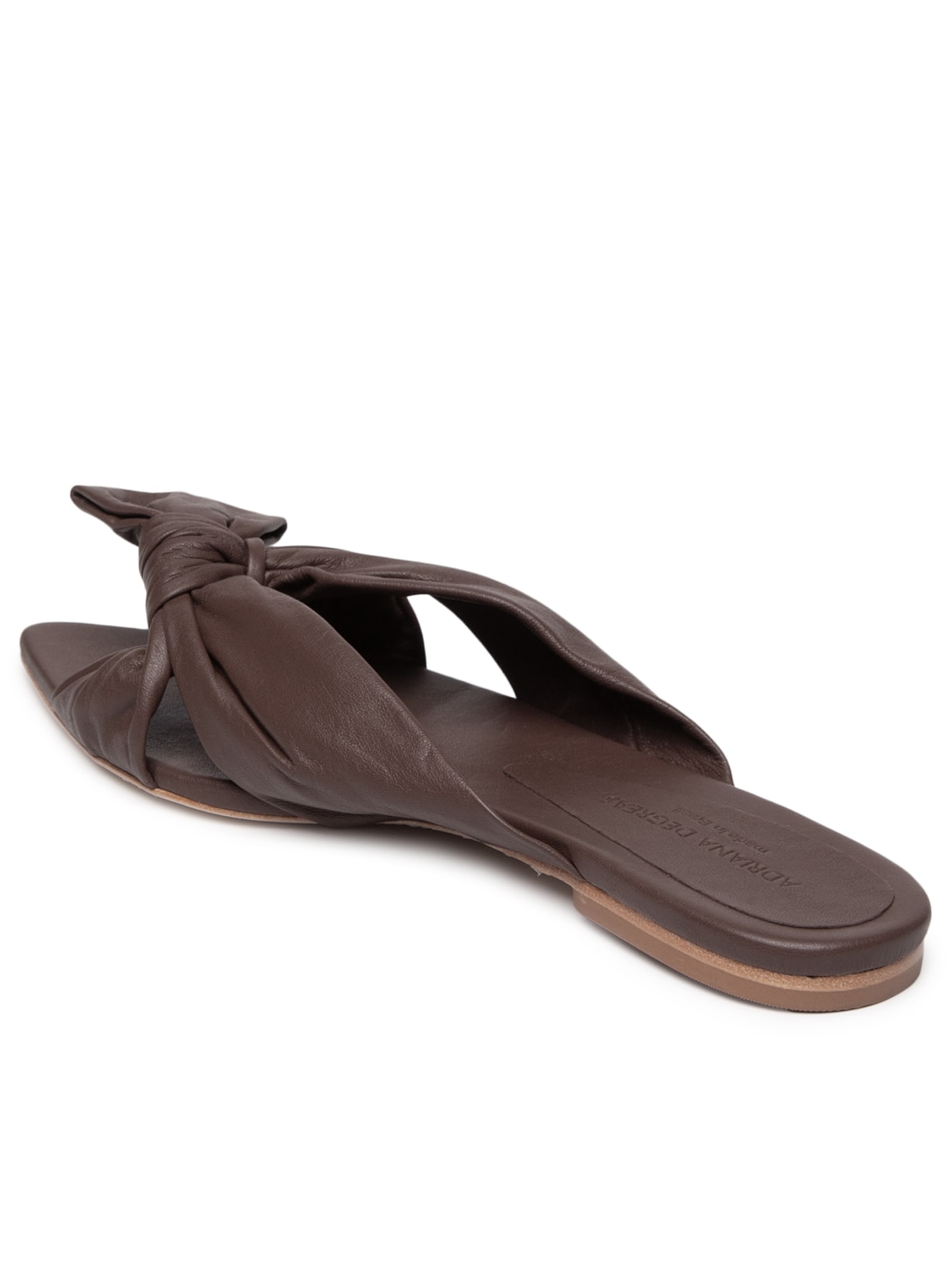 Sandália Feminina Flat Marrom Adriana Degreas