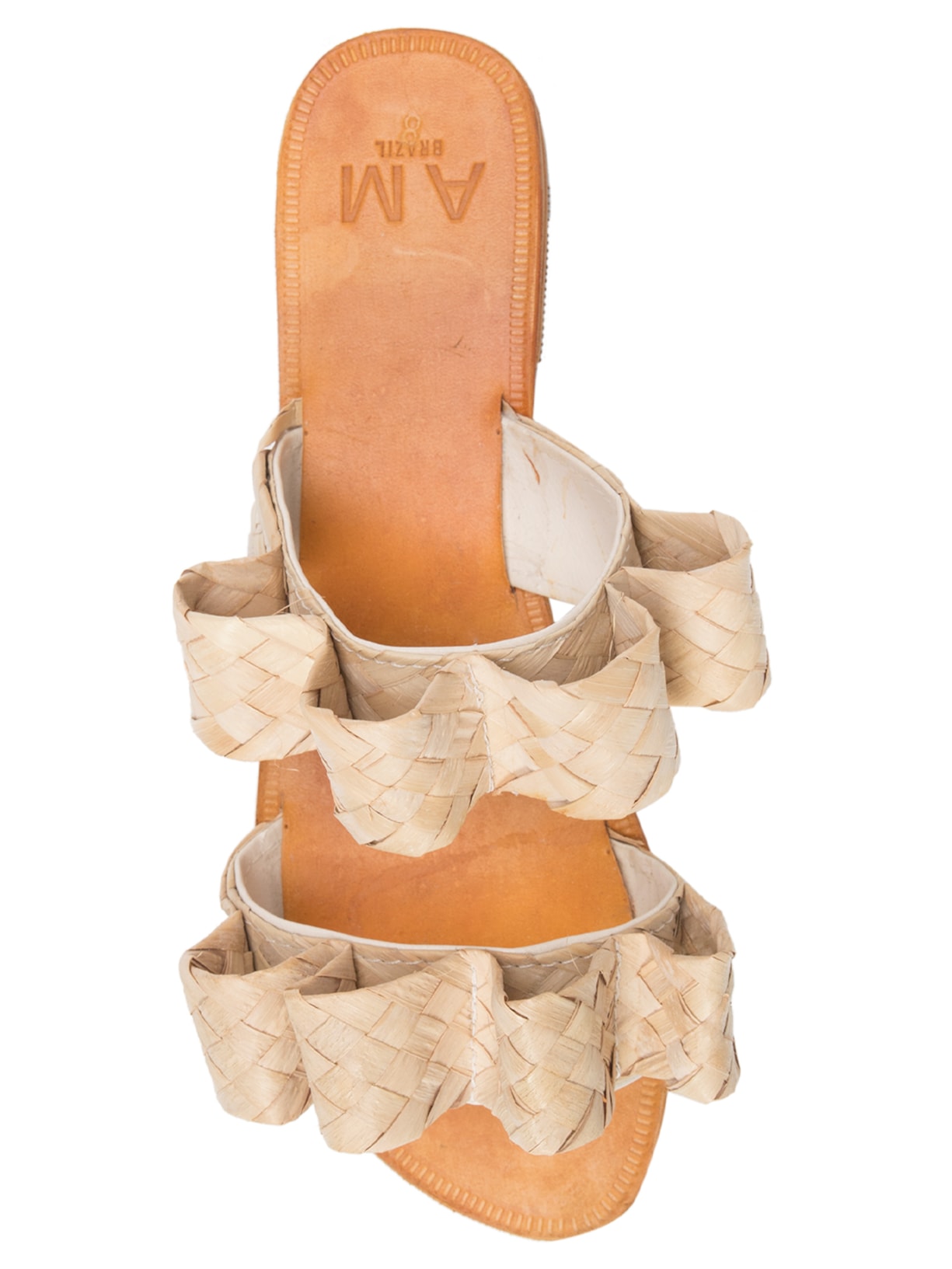 Sandália Feminina Flat Ondas Bege Amanda Medrado