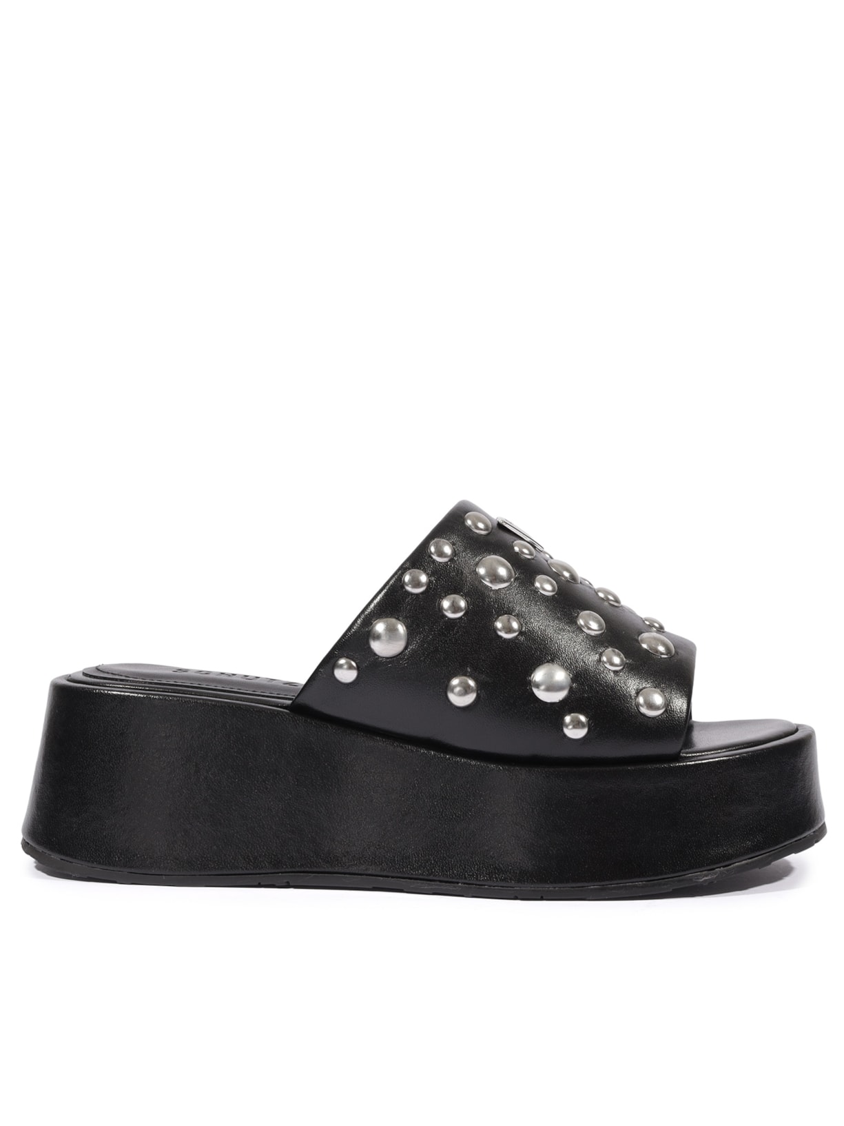 Sandália Feminina Flatform Couro Preto Schutz