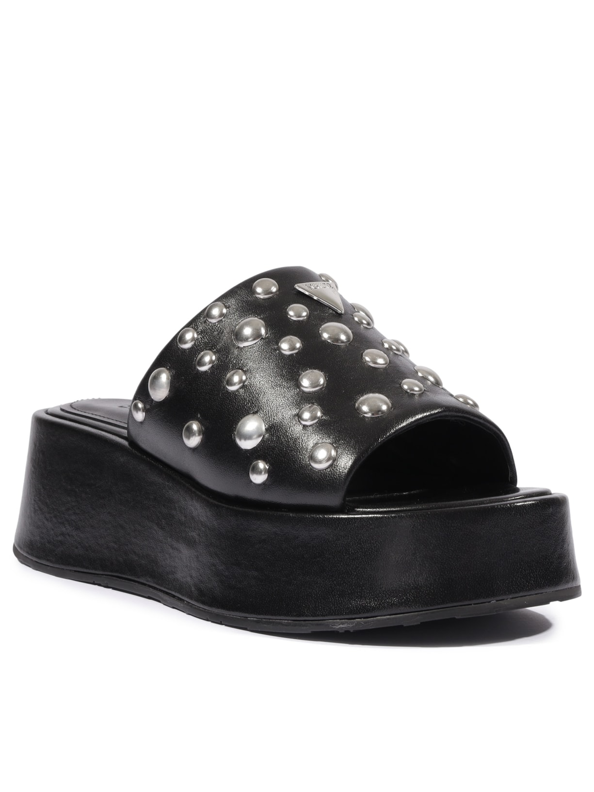 Sandália Feminina Flatform Couro Preto Schutz