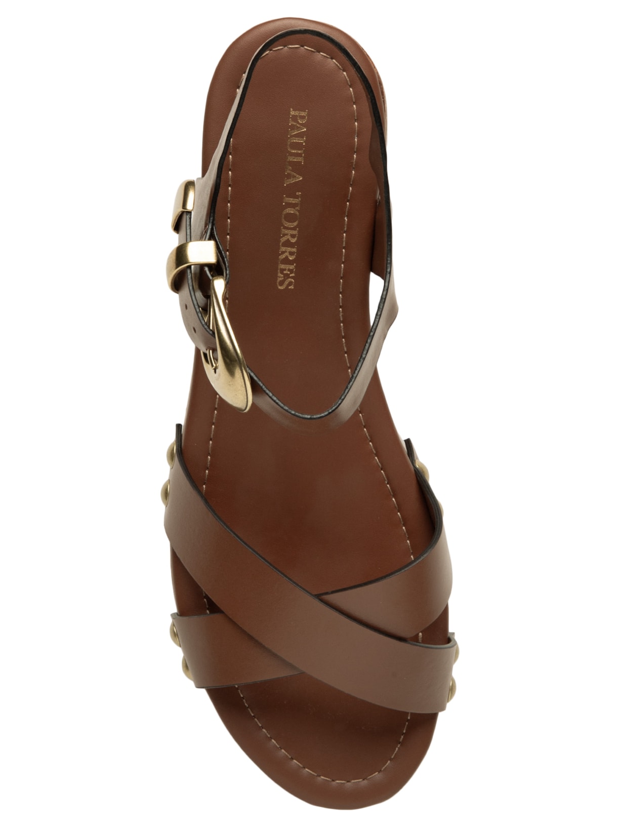 Sandália Feminina Flatform Leona – Marrom Paula Torres