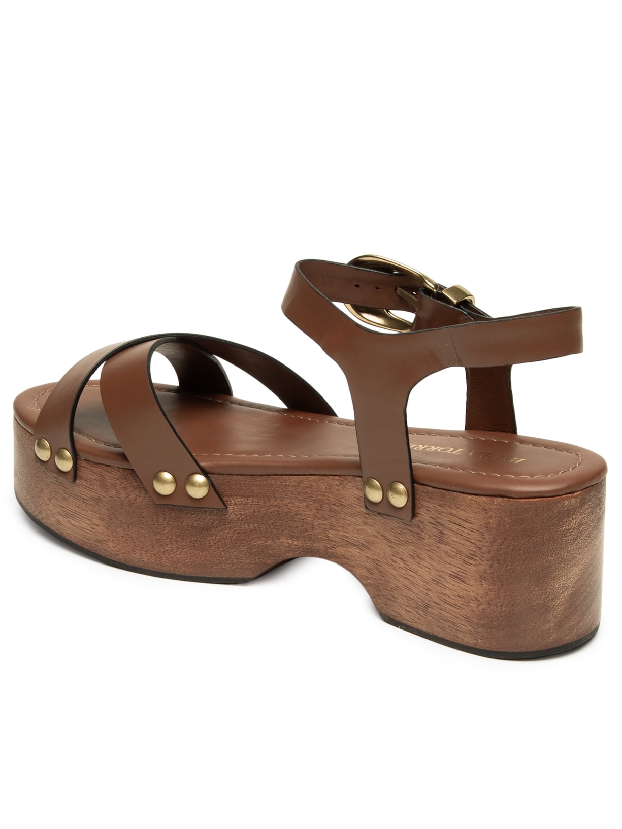 Sandália Feminina Flatform Leona – Marrom Paula Torres