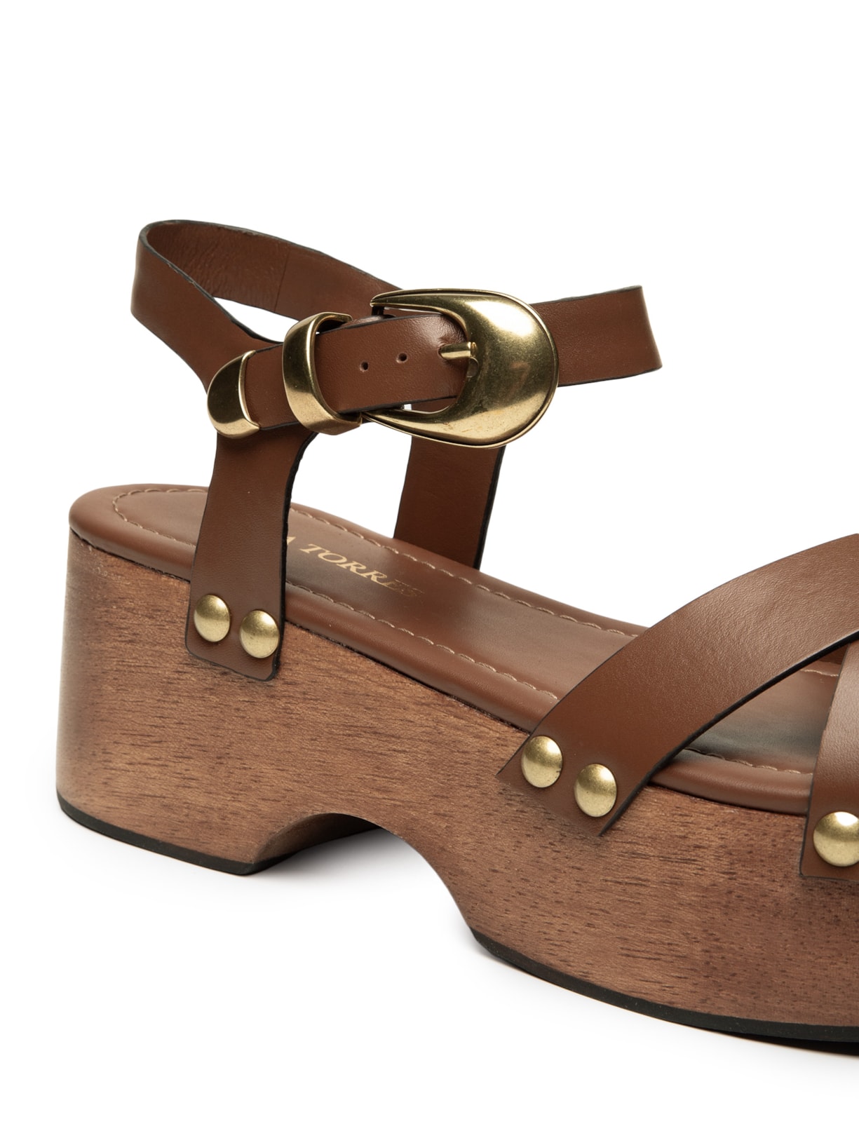 Sandália Feminina Flatform Leona – Marrom Paula Torres