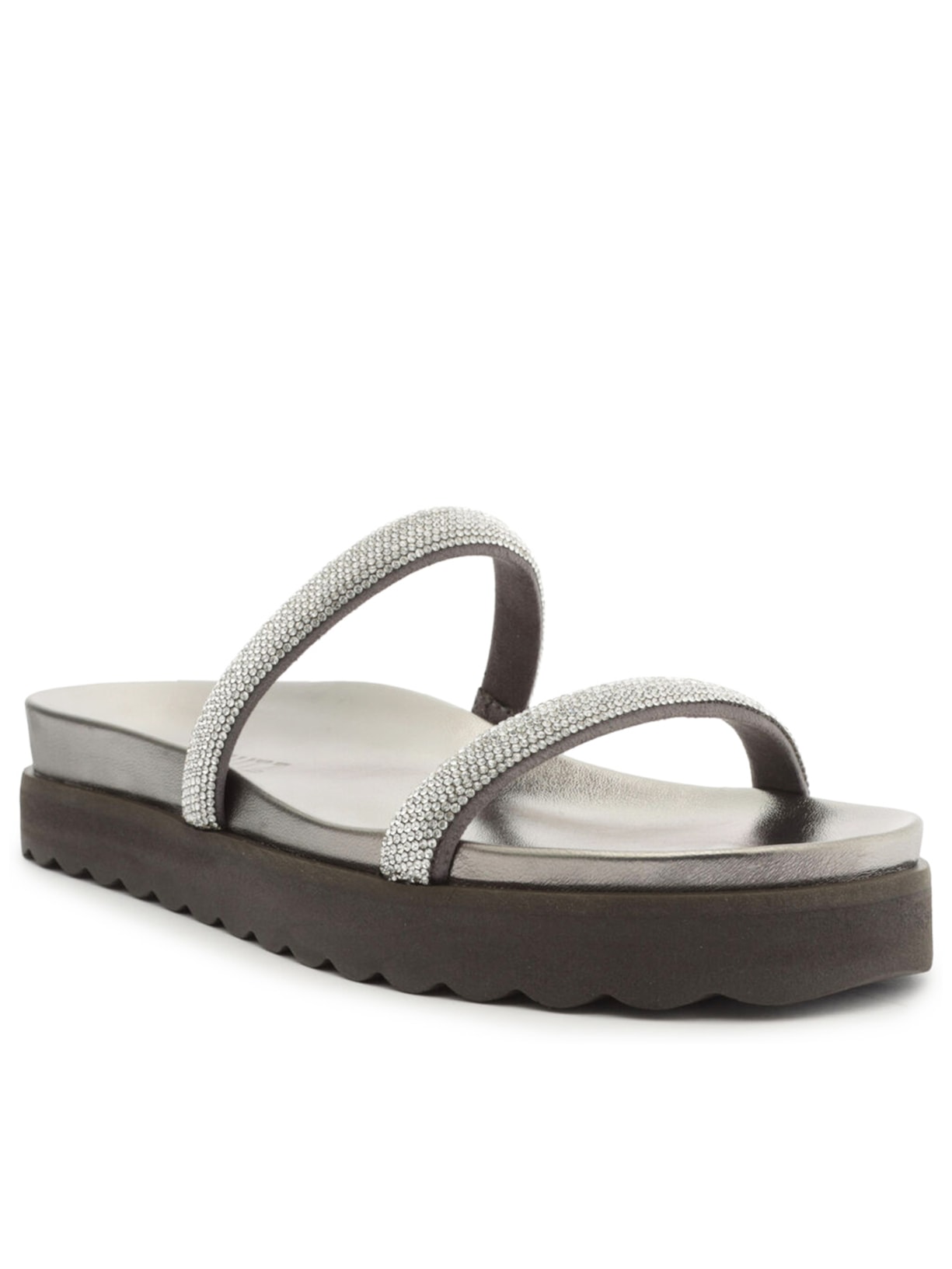 Sandália Feminina Flatform Sparks Palm Prata Schutz
