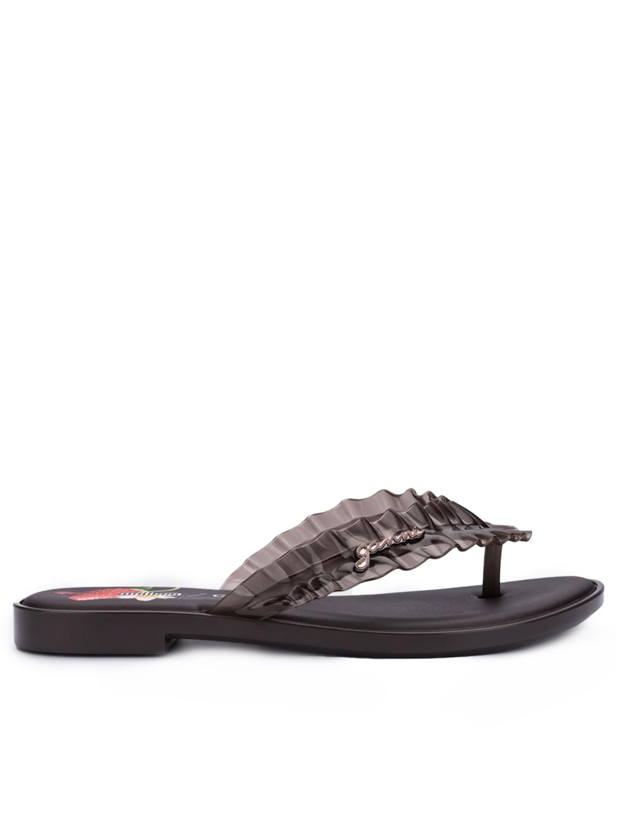 Sandália Feminina Flip Flop Slim Marrom Melissa + Ganni