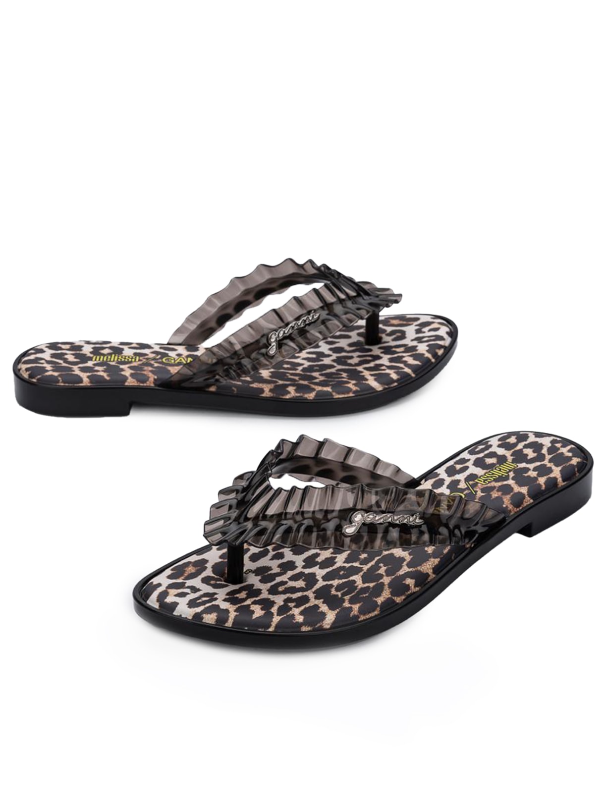 Sandália Feminina Flip Flop Slim Preto Melissa + Ganni
