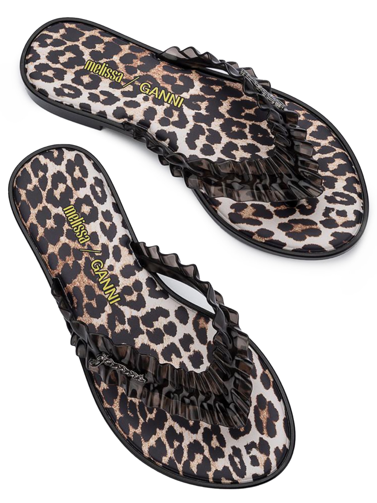Sandália Feminina Flip Flop Slim Preto Melissa + Ganni