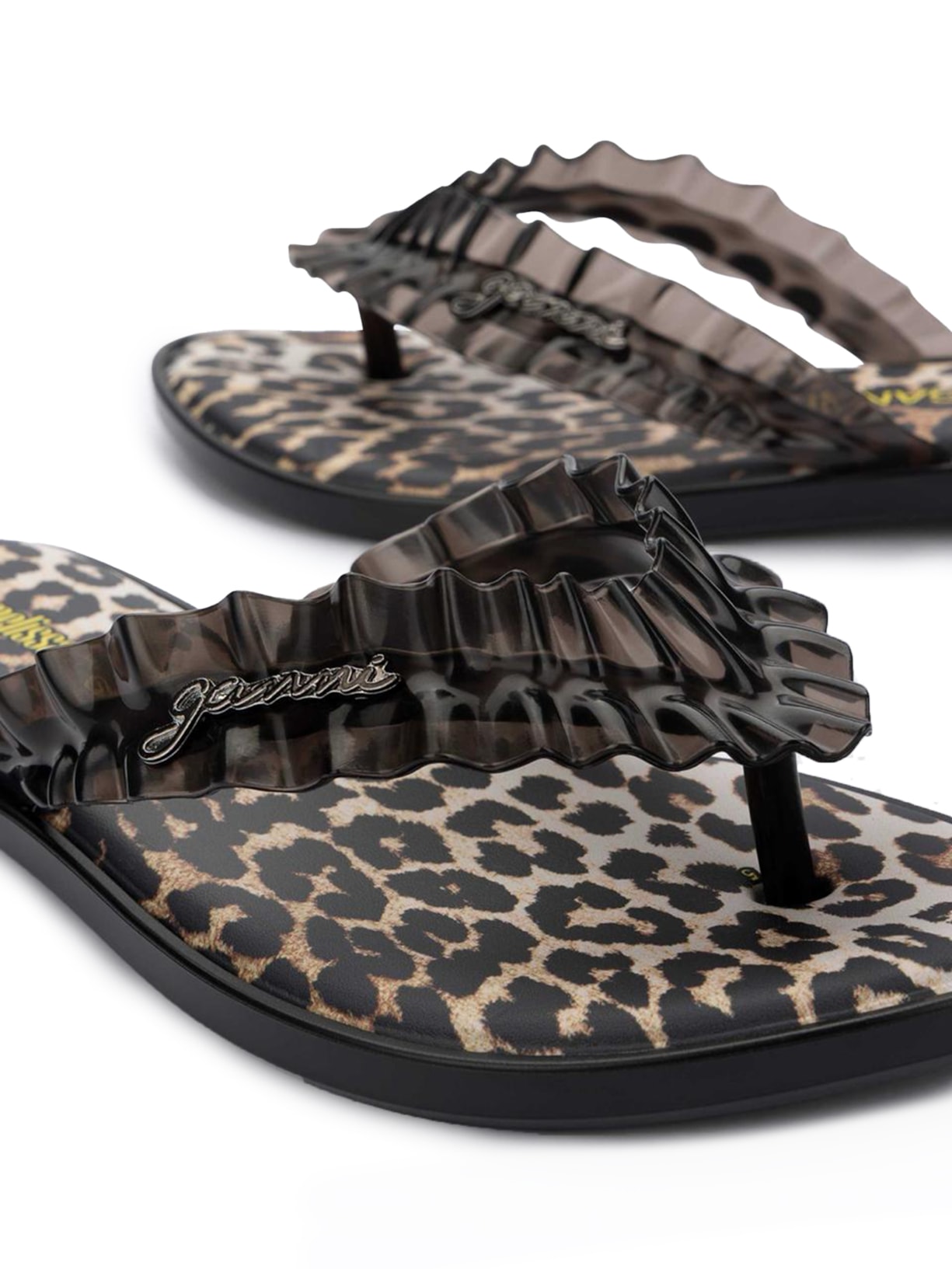 Sandália Feminina Flip Flop Slim Preto Melissa + Ganni