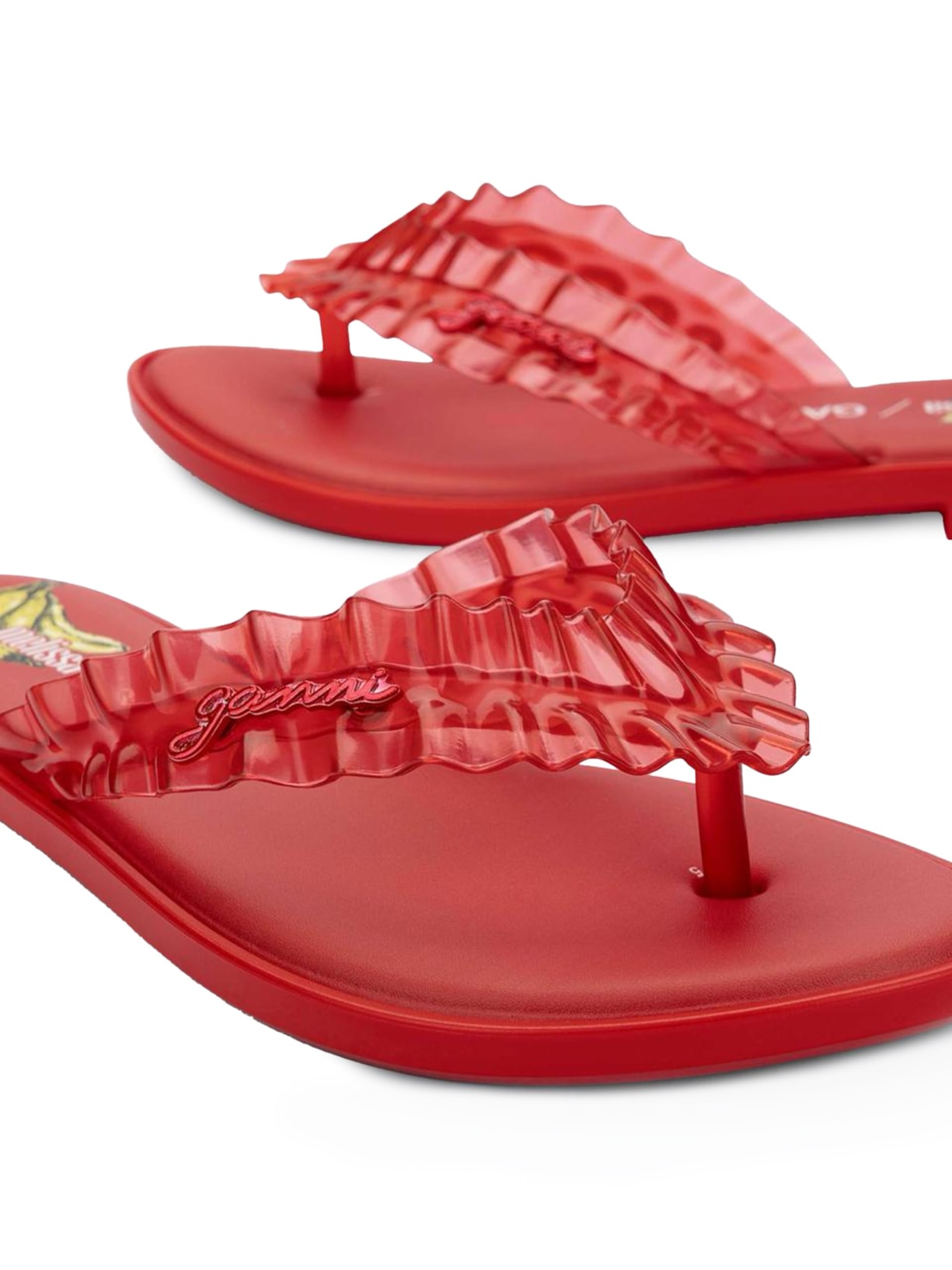 Sandália Feminina Flip Flop Slim Vermelho Melissa + Ganni