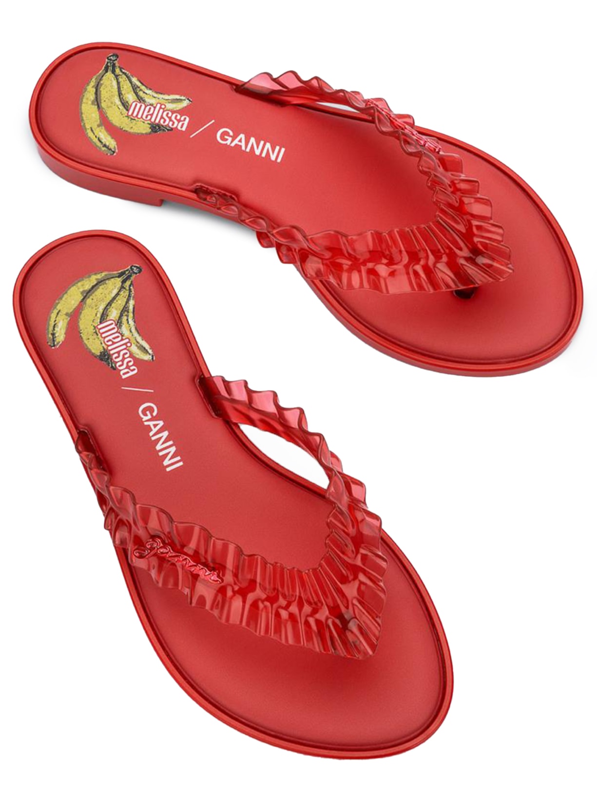 Sandália Feminina Flip Flop Slim Vermelho Melissa + Ganni