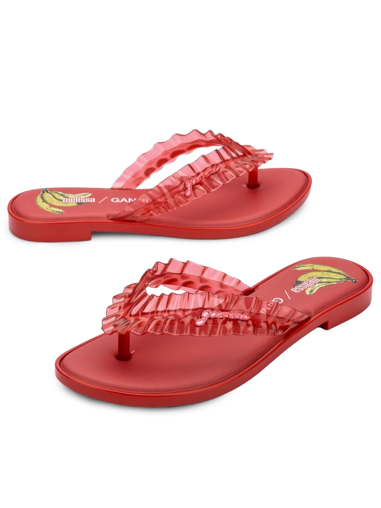 Sandália Feminina Flip Flop Slim Vermelho Melissa + Ganni