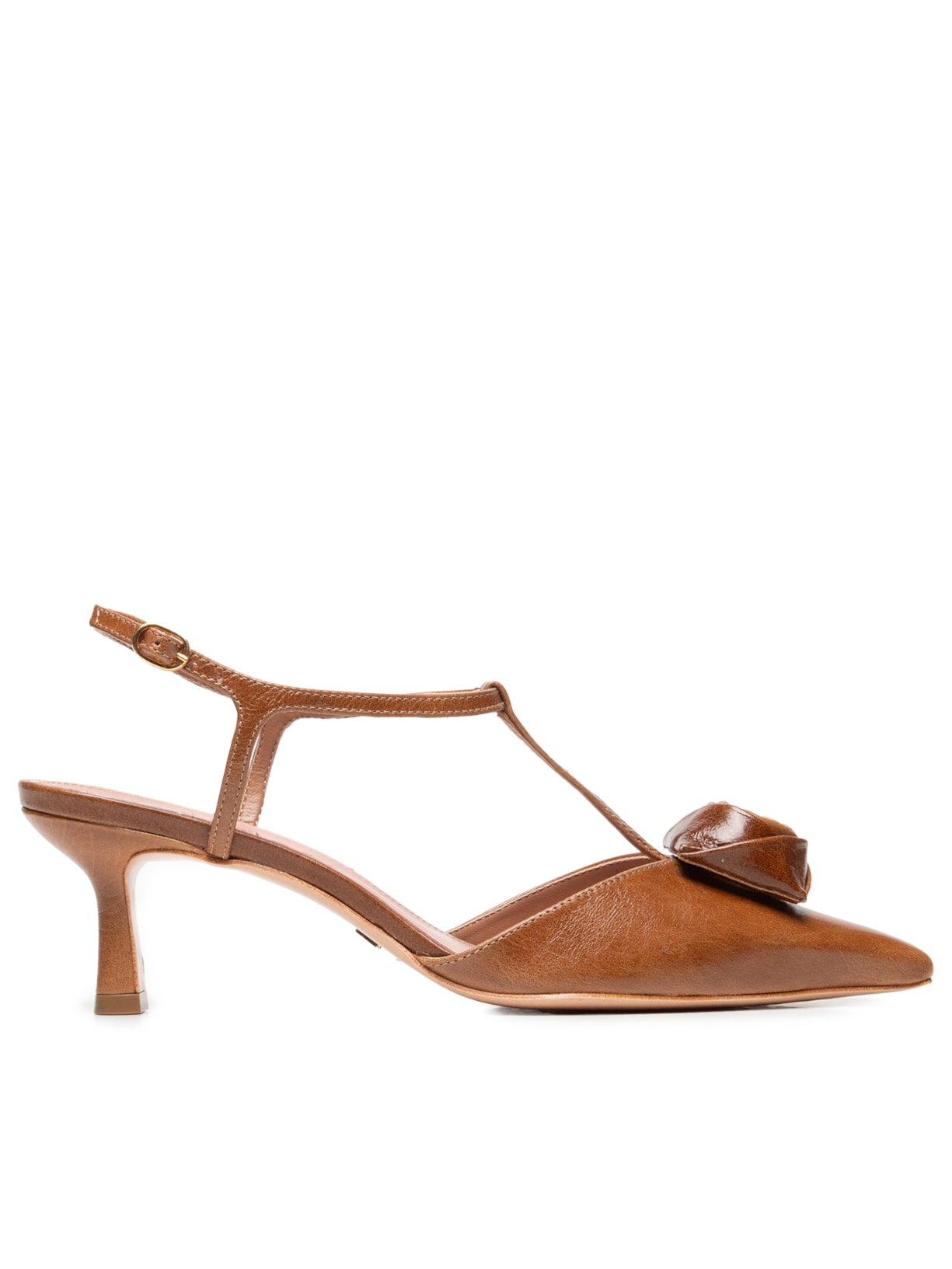 Sandália Feminina Flor - Marrom