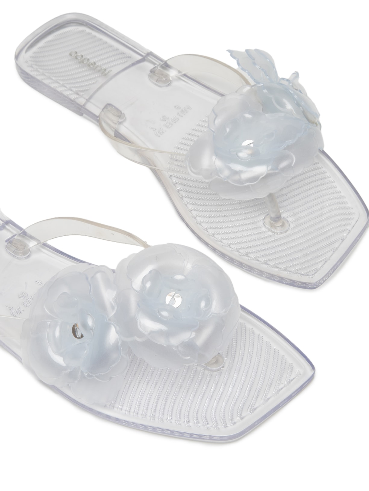 Sandália Feminina Flower Flat Off White Coperni