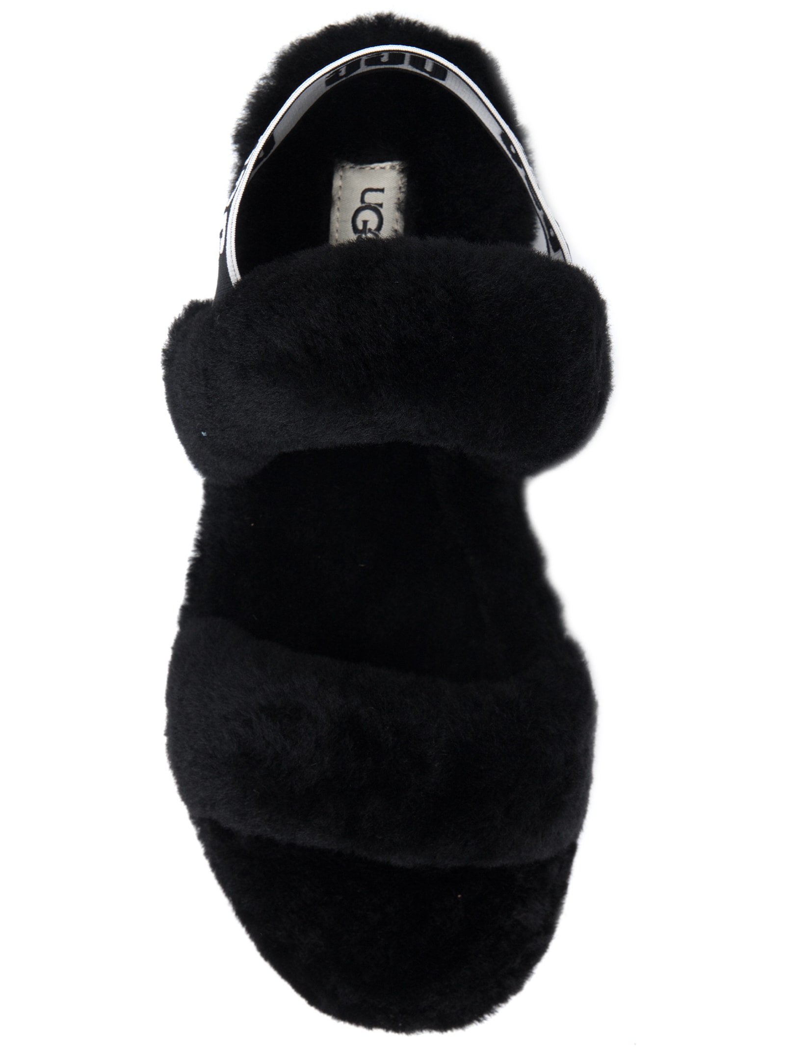 Ugg - Sandália Feminina Fluff Yeah Slide - Preto