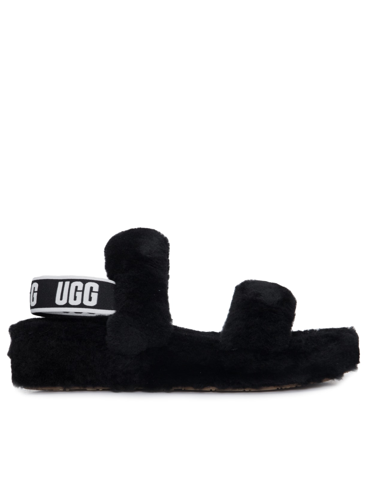 Sandália Feminina Fluff Yeah Slide - Preto