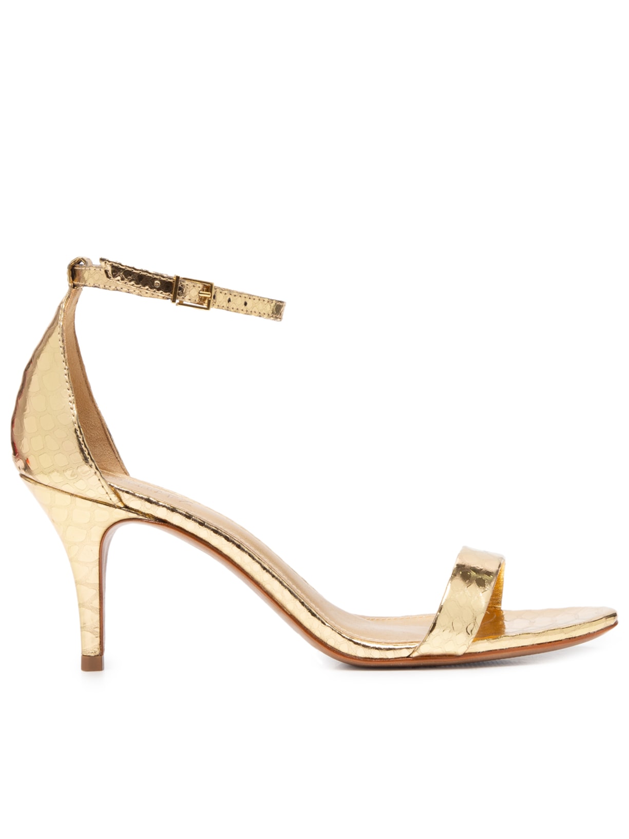 Sandália Feminina Gisele Salto Médio Dourado Schutz