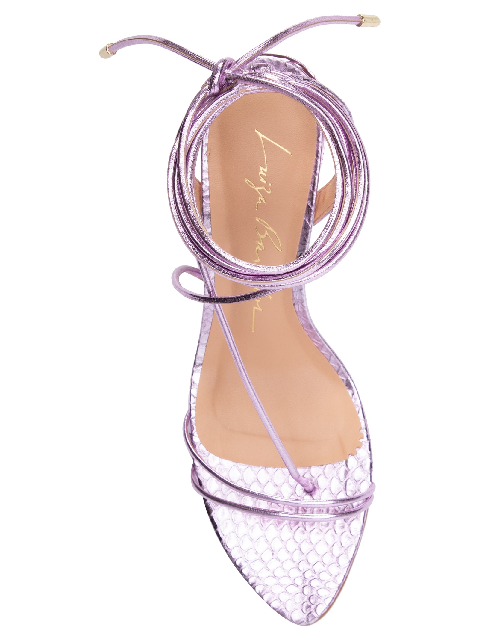 Sandália Feminina Gladiadora Salto Médio Tiras Ultrafinas - Luiza