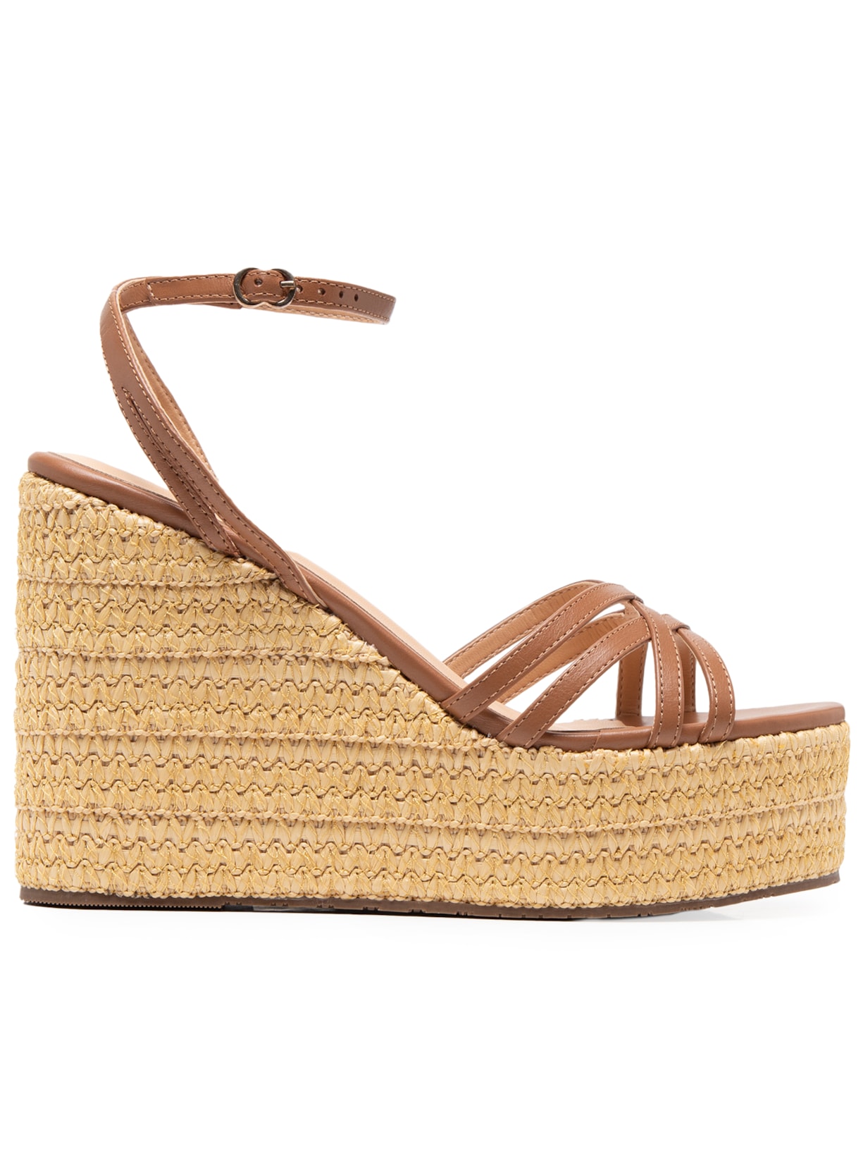 Sandália Feminina Grase Anabela - Marrom