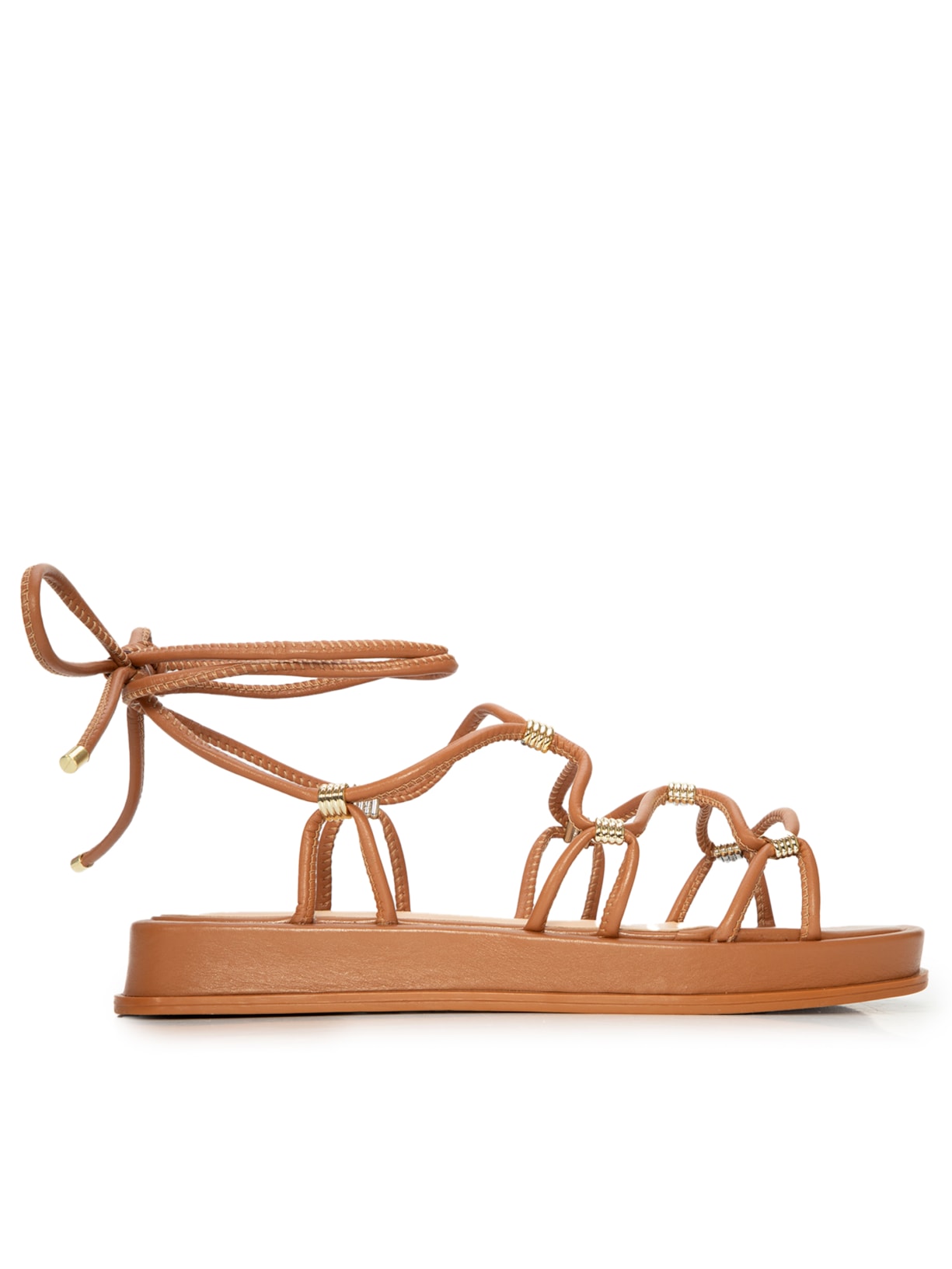 Sandália Feminina Grease Caramelo - Marrom